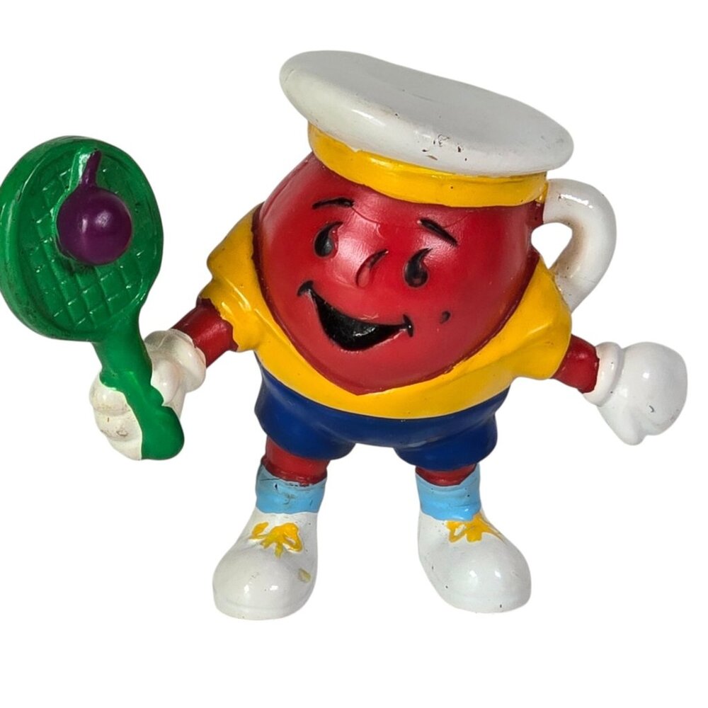 Koolaid Man Pitcher PVC Figure Tennis Kraft General Foods Advertising Promo VTG